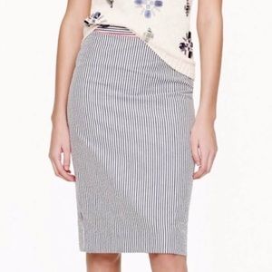 “J. Crew” No. 2 Pencil® Skirt in Seersucker